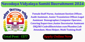 Navodaya Vidyalaya Samiti Recruitment 2024