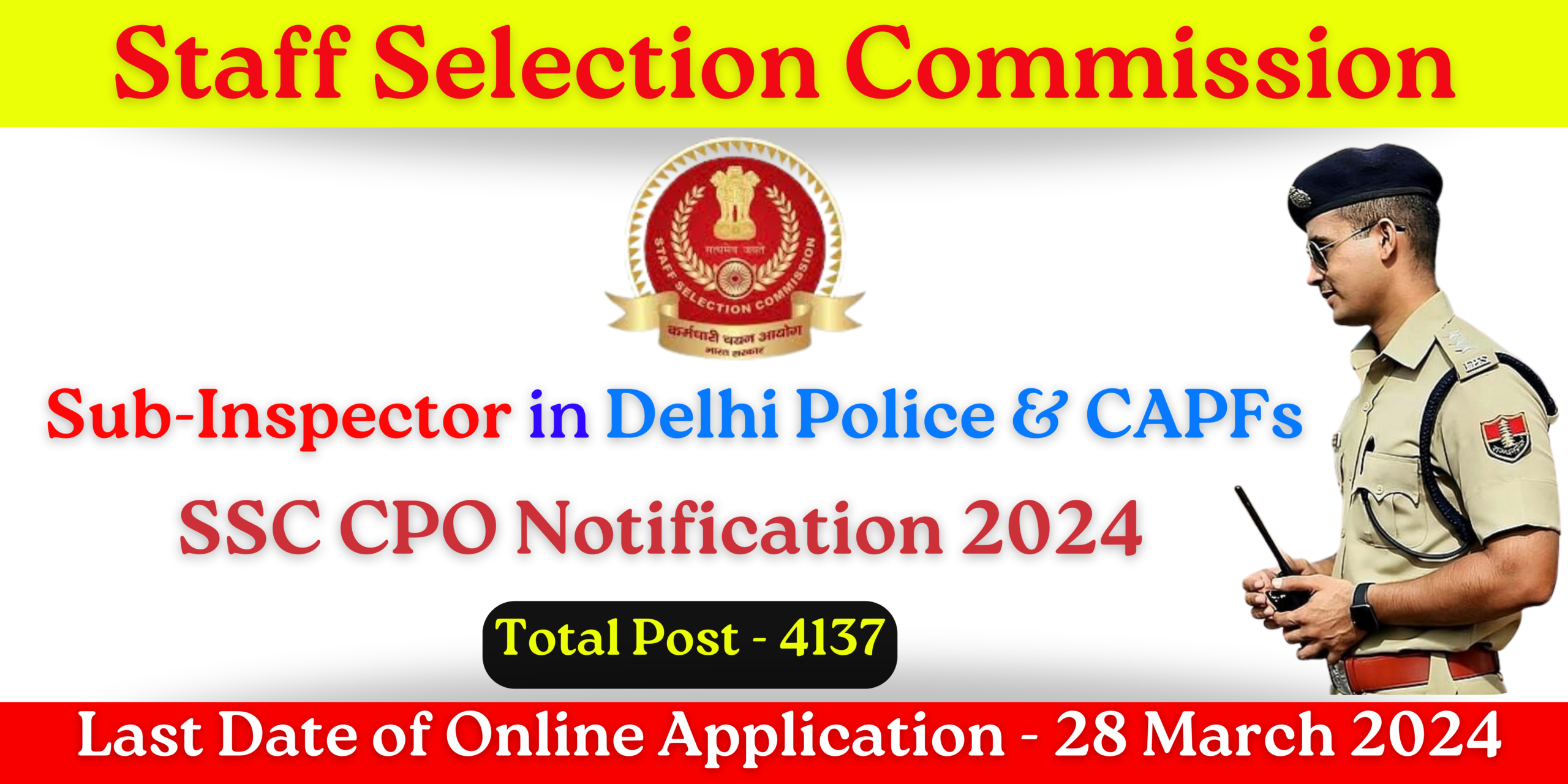 SSC CPO Notification 2024